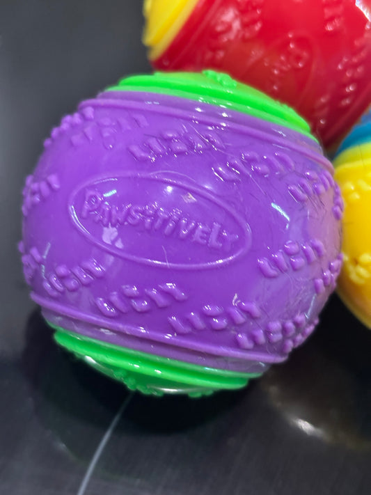 Pawsitively TPR Rubber Ball – Assorted Colours | 6 Pack